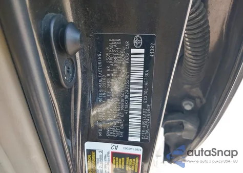 2010 Toyota Avalon Xls из США, поврежденный, VIN 4T1BK3DB2AU355161